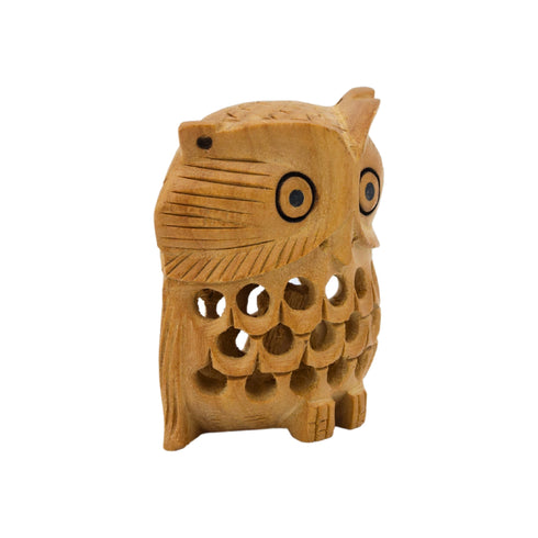 Natriel Wooden Owl Statue